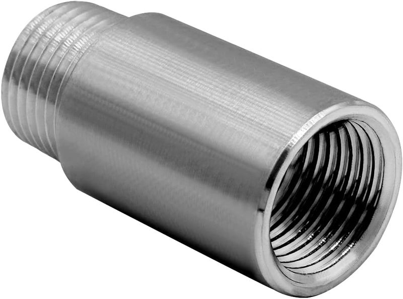 Fitvell وصلات أنابيب الفولاذ المقاوم للصدأ 1/2" NPT ذكر x 1/2" NPT أنثى خيط نيبيل أنبوب مصبوب 2" (50 مم) طول 2 قطع - Image 2